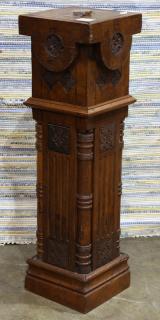 Appraisal: Victorian newel post circa having a square top and rising