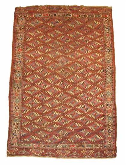 Appraisal: Yomut Turkoman Family carpet west turkestan circa late th century