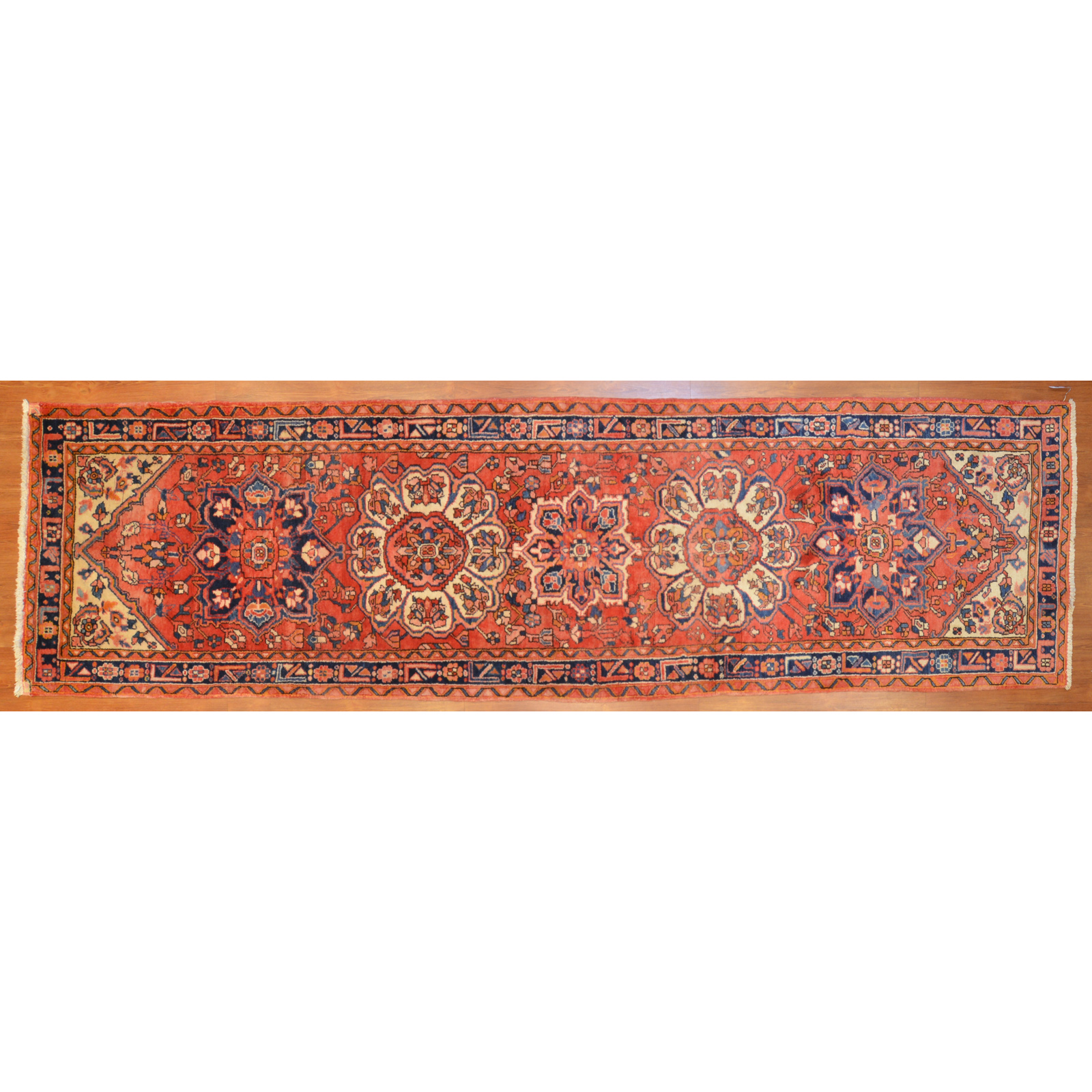 Appraisal: HERIZ RUNNER PERSIA X Third quarter- th century hand-knotted wool