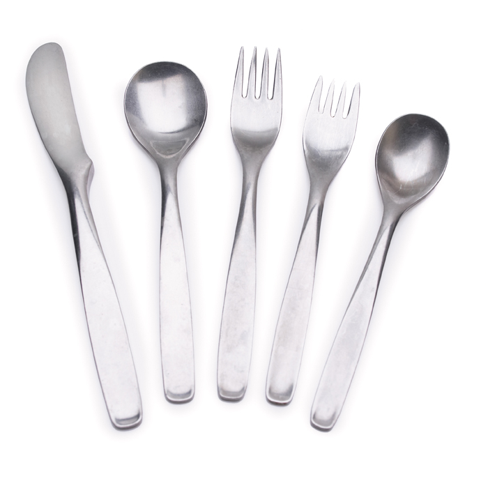 Appraisal: Russel Wright flatware by Hull stainless steel pieces consists of