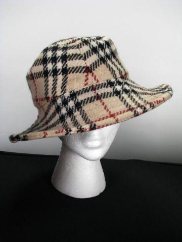 Appraisal: Burberry London classic wool ''Nova Check'' bucket hat size L