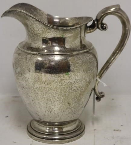 Appraisal: STERLING SILVER WATER PITCHER CA MARKEDP S CO HIGH WIDE