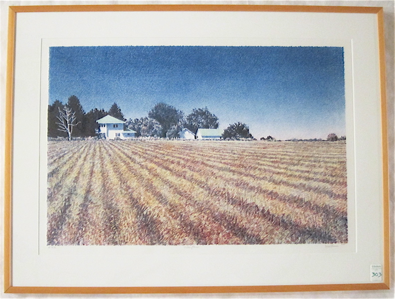 Appraisal: MIKE PEASE COLOR LITHOGRAPH Eugene Oregon th st century Valley