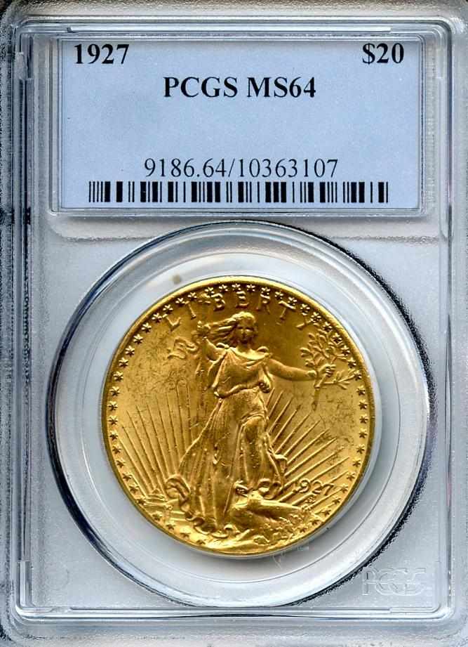 Appraisal: MS PCGS Attractive green-gold surfaces are typically abraded for the