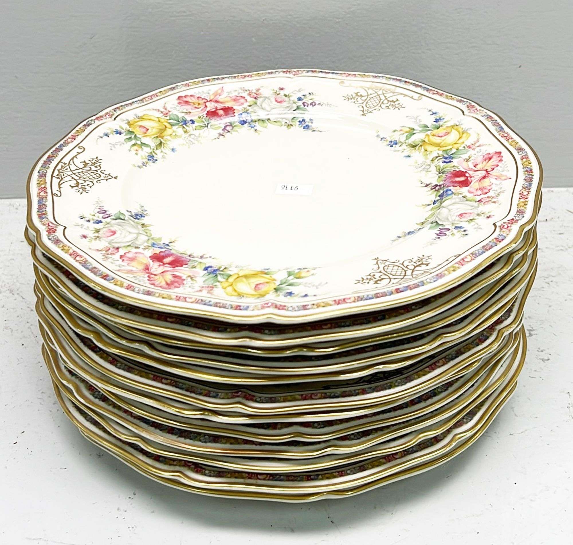 Appraisal: Set of Rosenthal Evelyn Porcelain Service Plats in diameter Condition