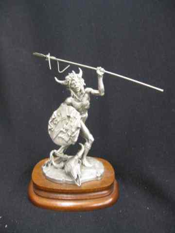 Appraisal: Chilmark Pewter Figurine ''Mandan BuffaloDancer'' by Michael Boyett '' on