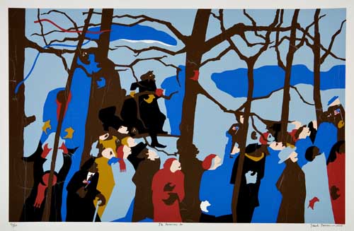 Appraisal: JACOB LAWRENCE The Swearing In Color screenprint on cream wove