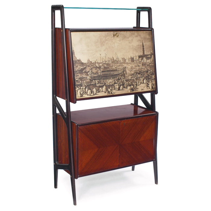 Appraisal: Italian mid-century cabinet in the manner of Fornasetti sculptural wood