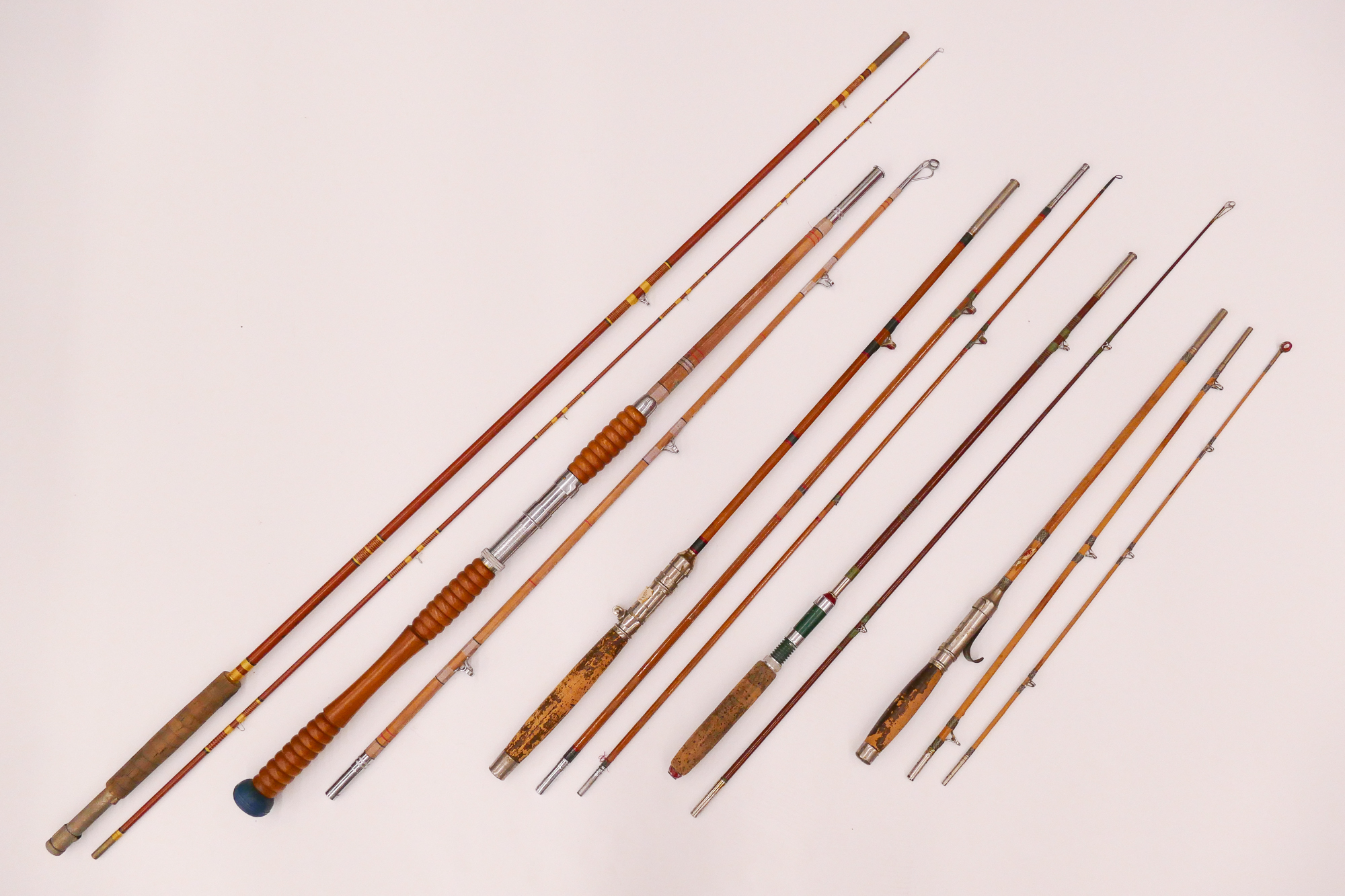 Appraisal: pc Assorted Fishing Rods- Fly Fishing Etc Includes Wright McGill