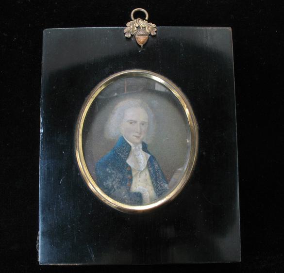 Appraisal: ENGLISH SCHOOL late th century A miniature portrait of a