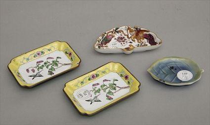 Appraisal: Group of Four Shallow Dishes Provenance from the Estate of