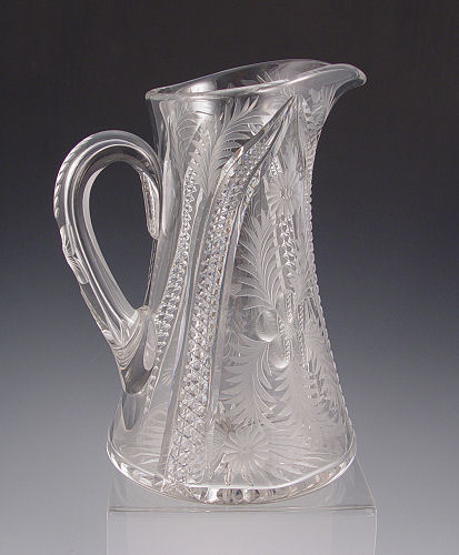 Appraisal: SIGNED LIBBEY AMERICAN BRILLIANT CUT GLASS PITCHER '' high excellent