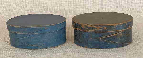 Appraisal: Two New England painted pantry boxes early th c with