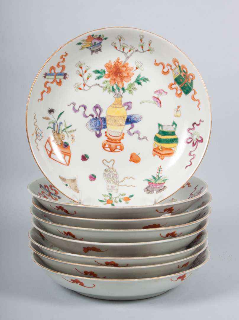 Appraisal: Eight Chinese porcelain plates late th early th century with