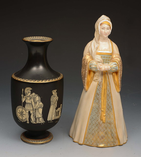 Appraisal: A ROYAL WORCESTER PORCELAIN MODEL OF ANNE BOLEYN numbered cm