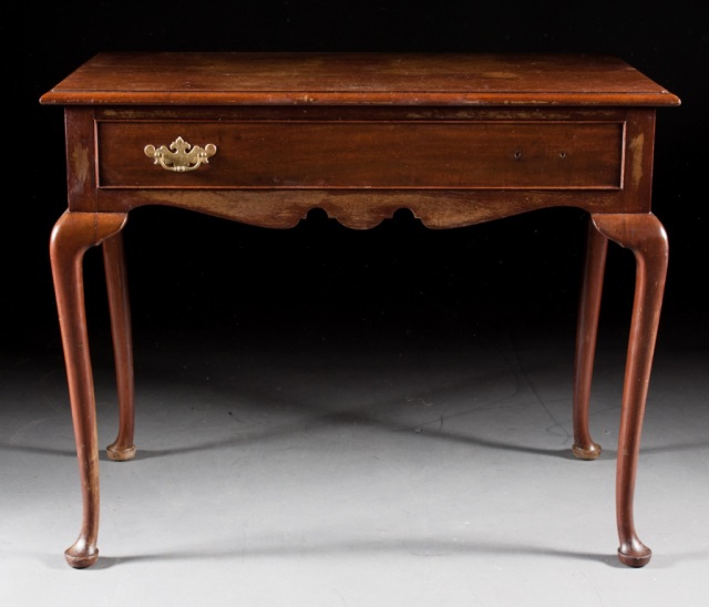 Appraisal: Potthast Bros mahogany dressing table mid- th century Queen Anne