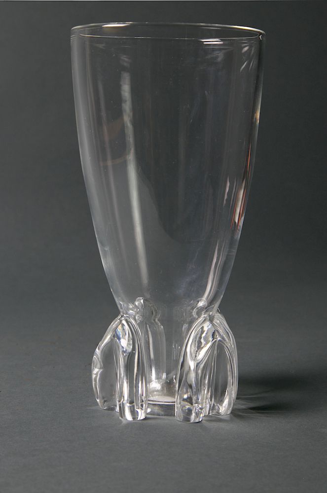 Appraisal: Signed Steuben Glass Vase Signed Steuben Crystal Vase Height in