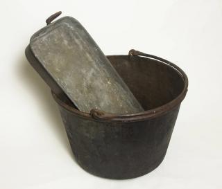 Appraisal: Pieces of Copperware Zinc Lined Handle Heavy Tray x x