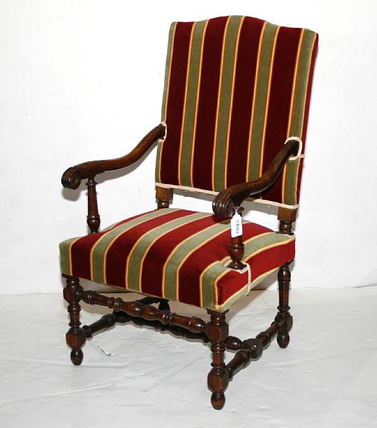 Appraisal: A pair of Baroque style walnut chairs height in width