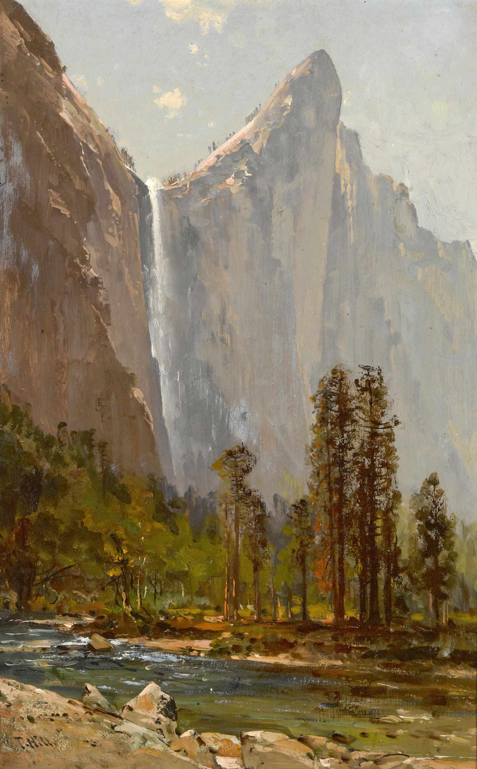 Appraisal: Thomas Hill American - Bridalveil Fall and Leaning Tower signed