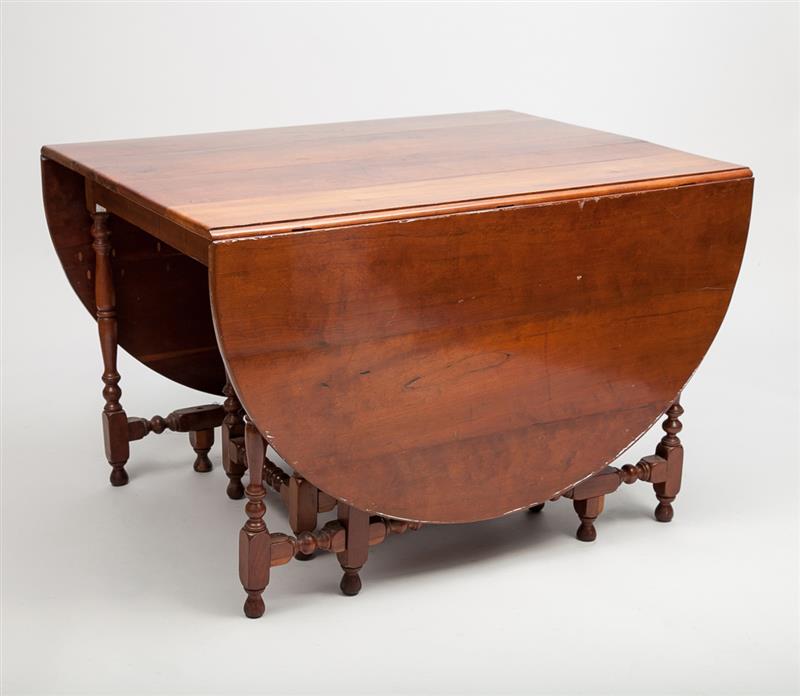 Appraisal: American Stained Walnut Gate-Leg Table x x in closed Property