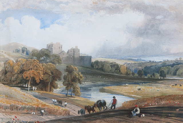 Appraisal: FOLLOWER OF JAMES DUFFIELD HARDINGDoune Castle watercolour x cm together