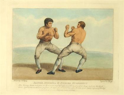 Appraisal: pieces Colored Engravings - Boxing Subjects Alken H after A