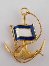 Appraisal: Hermes A French hallmarked carat gold and enamel nautical brooch