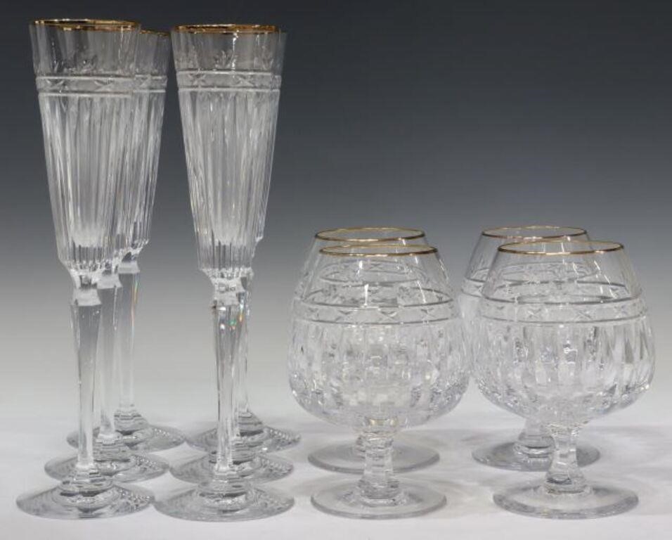 Appraisal: lot of Parcel gilt crystal stemware Mikasa in the Croton