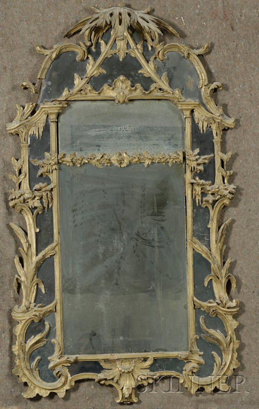 Appraisal: Large George III Chinese Chippendale Period Wall Mirror mid- th