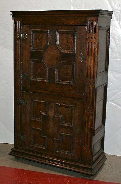 Appraisal: A Flemish Baroque oak cupboard late th early th century