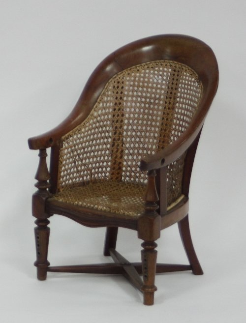 Appraisal: A child's mahogany berg re chairProvenance Corsham Court