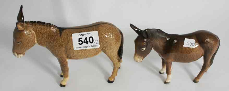 Appraisal: Beswick Donkeys B and A