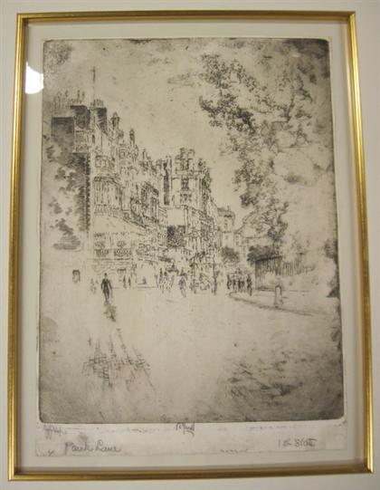 Appraisal: pieces Four Etchings Pennell Joseph Park Lane Edition of proofs