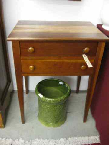 Appraisal: Cherry Two Drawer Stand Sheraton style