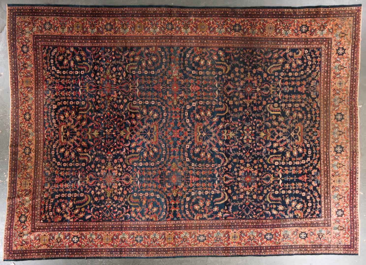 Appraisal: Antique Feraghan Sarouk carpet approx x Persia circa