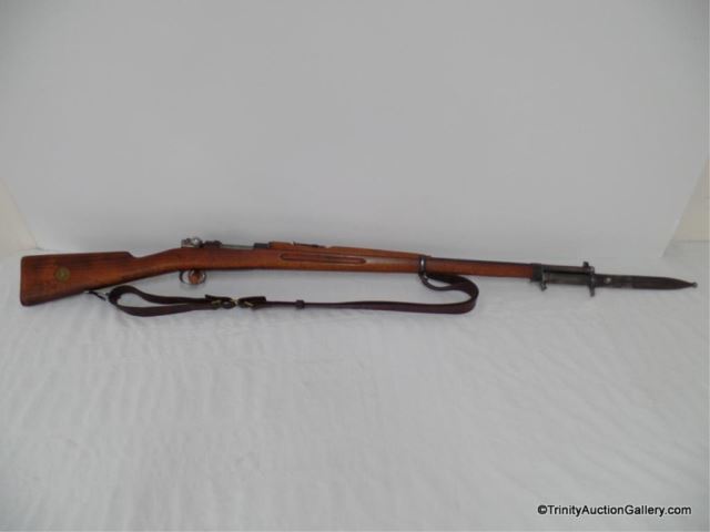 Appraisal: Swedish Mauser Model Military Rifle w Bayonet This is for