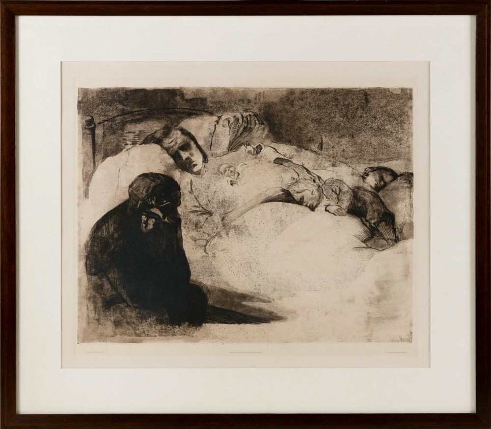 Appraisal: KATHE KOLLWITZ GERMANY RUSSIA - ARBEITSLOS OUT OF WORK ETCHING