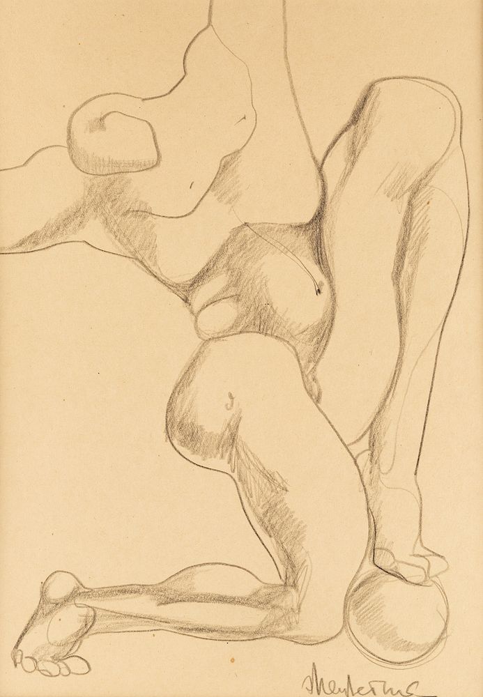 Appraisal: ERNST NEIZVESTNY RUSSIAN - ERNST NEIZVESTNY RUSSIAN - Male Nude