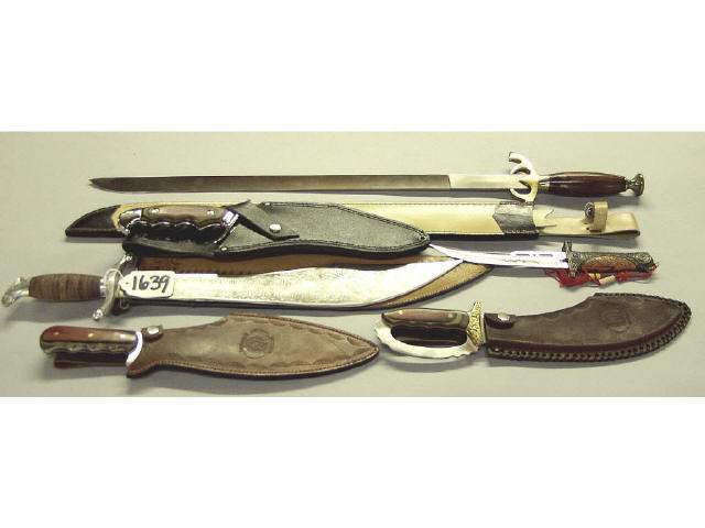 Appraisal: Collection of Pakistani swords and knives Estimate -