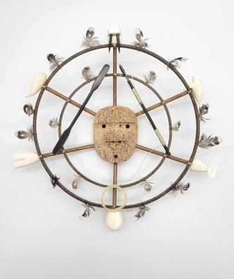 Appraisal: Inupiat Spirit Wheel Hunter MaskAn Inupiat Spirit Wheel Hunter's Mask