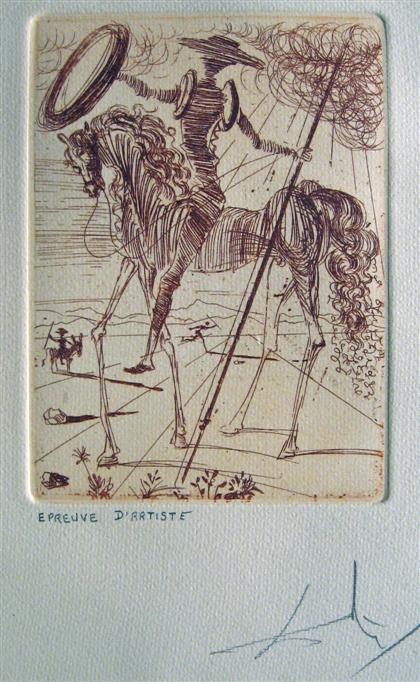 Appraisal: SALVADOR DALI spanish - DON QUIXOTE from 'cinq portraits espagnols'