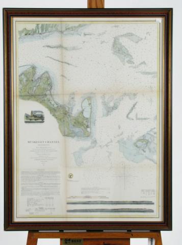 Appraisal: Antique map Muskeget Channel Mass depicting portion of Martha's Vineyard