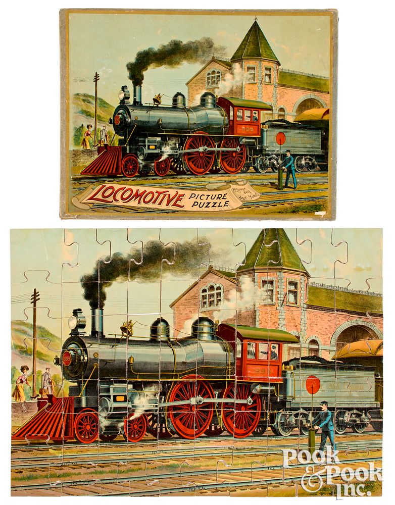 Appraisal: McLoughlin Bros Locomotive Picture Puzzle McLoughlin Bros Locomotive Picture Puzzle