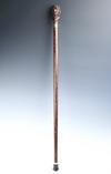 Appraisal: CANE - Early s Dartmouth wooden cane with brass collar