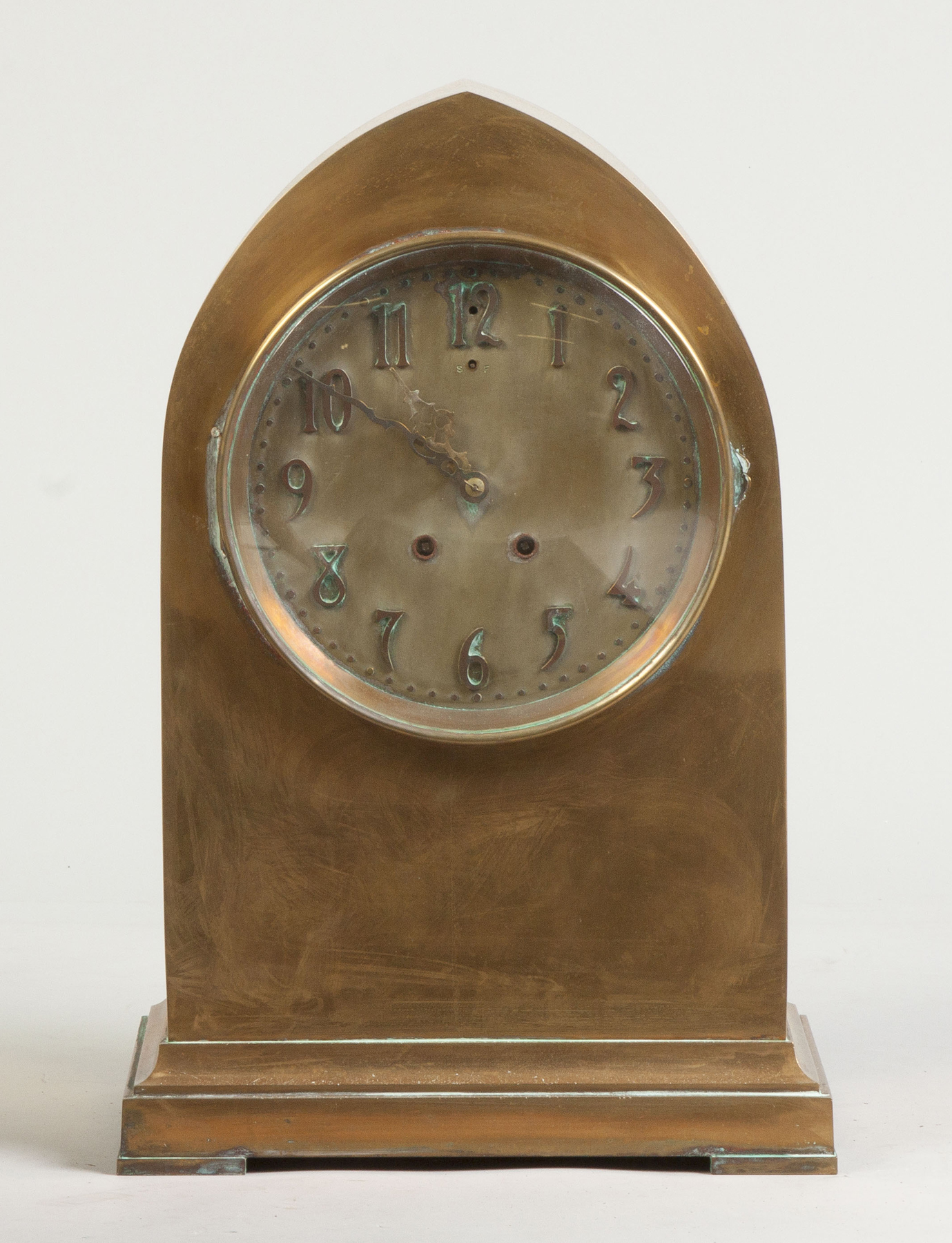 Appraisal: Seth Thomas Brass Shelf Clock Brass dial day time strike