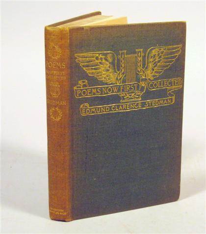 Appraisal: vol Stedman Edmund Clarence Poems Now First Collected Boston Houghton