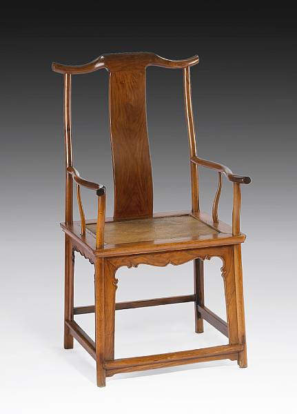 Appraisal: A huanghuali official's armchair guanmaoyi th Century The strongly shaped