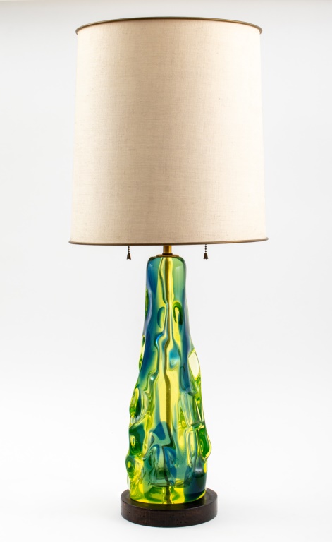 Appraisal: FLAVIO POLI FOR SEGUSO MURANO GLASS TABLE LAMP Flavio Poli