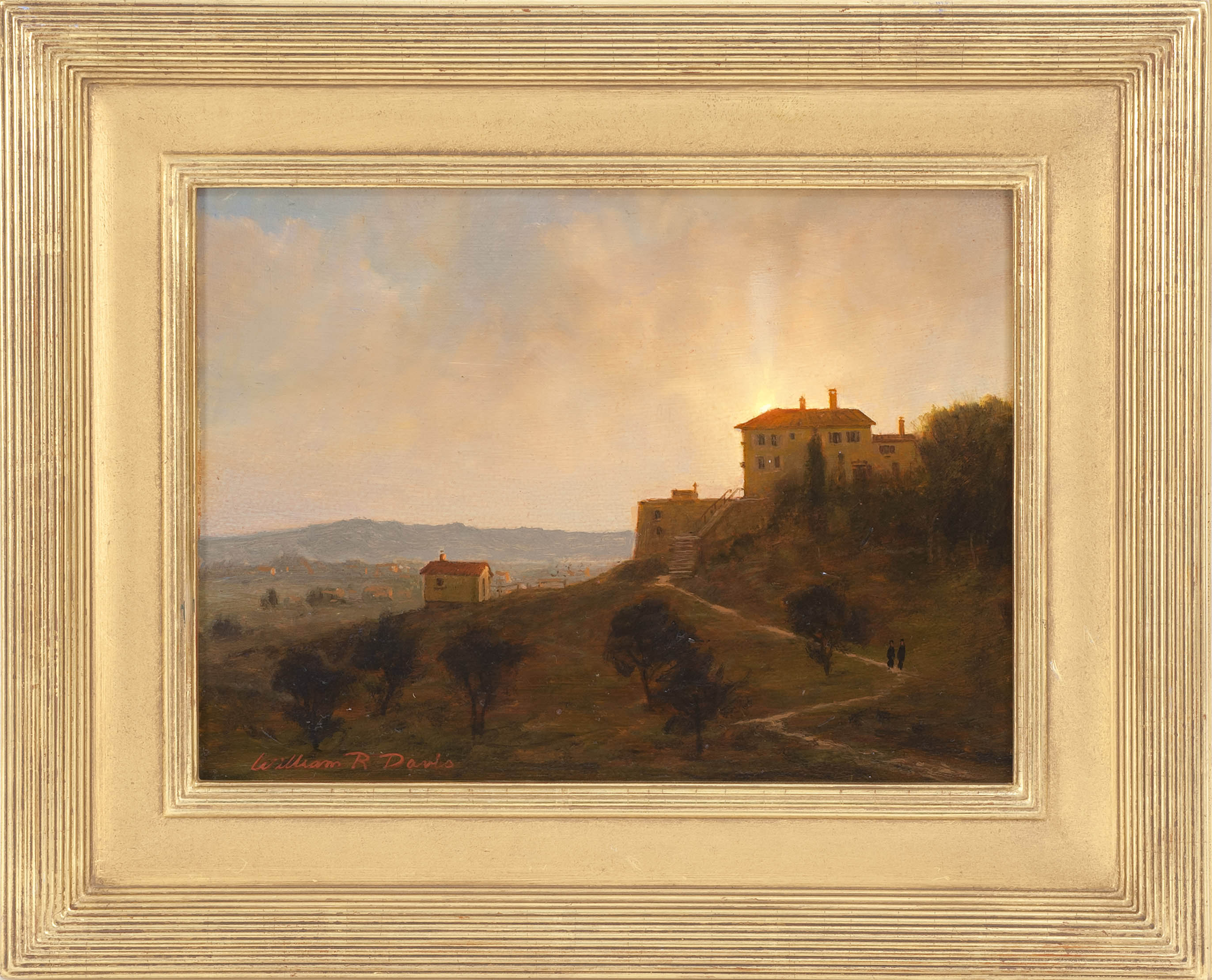 Appraisal: WILLIAM R DAVISAmerican b Sunset Cortona Italy Signed lower left